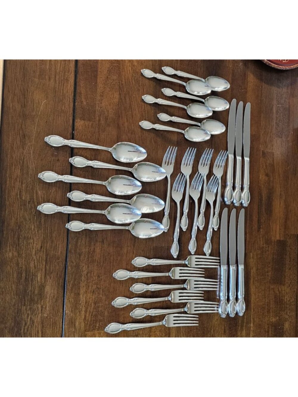 Wm Rogers Precious Mirror Silverplate Set 30pc Service for 6 vintage flatware - Picture 11 of 11